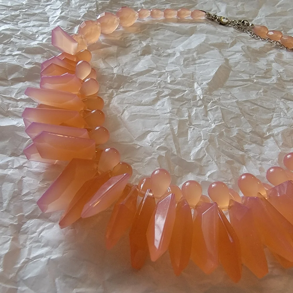 Rock of Ages Necklace in Peach Mark. Avon